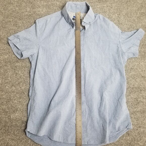 Joseph Abboud JOE Slim Fit Mens Medium Short Sleeve Button Down Shirt - Picture 5 of 7